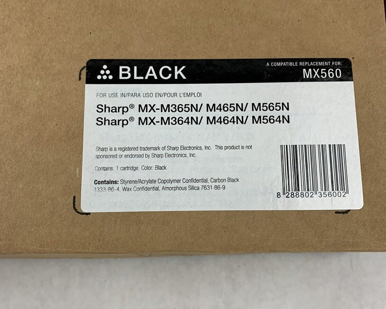 Box opened Mx650 Black toner for MX-M365N