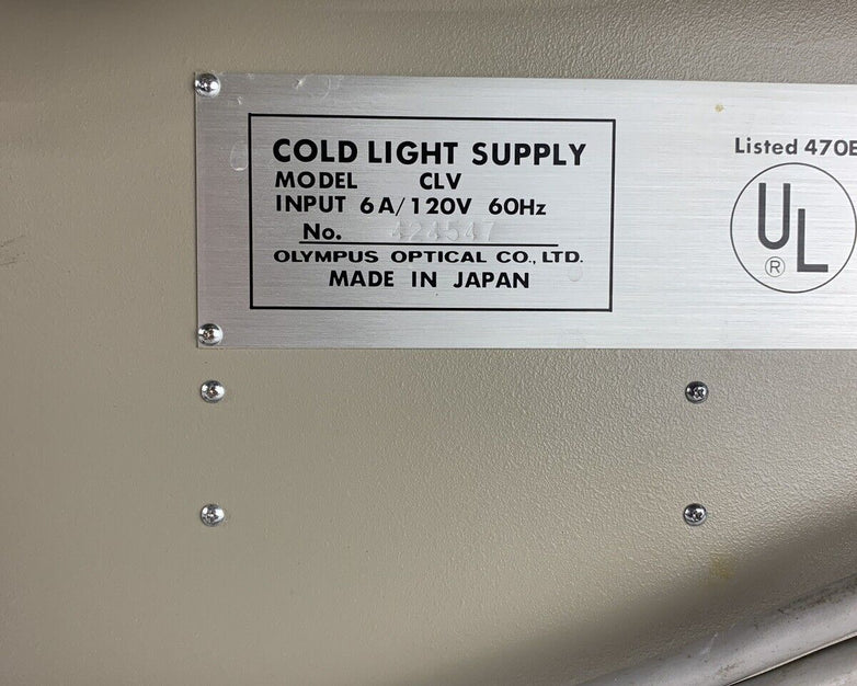 Olympus CLV Cold Light Source Supply 6A 120V 60Hz Power Tested