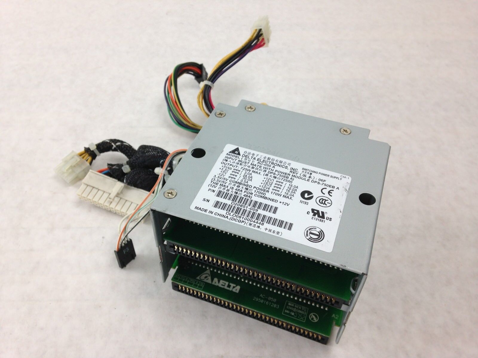 Delta Electronics AC-050 A D20851-009 Intel Hot Swap Power Backplane B5 E