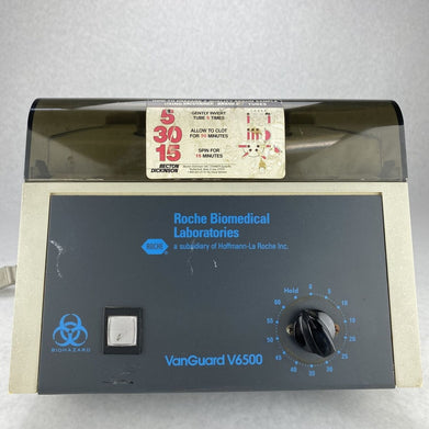 Roche VanGaurd V6500 Biomedical Laboratory Centrifuge w/ 6 Position Angled Rotor