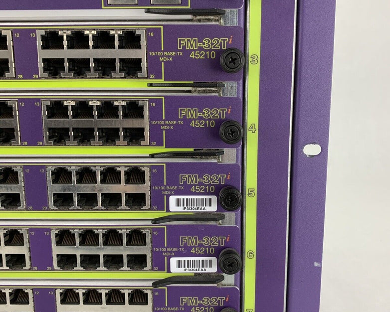 Extreme Networks Alpine 3808 9 Slot Switch 45080 6x FM-32T 1x WM-4T1 1x GM-4X