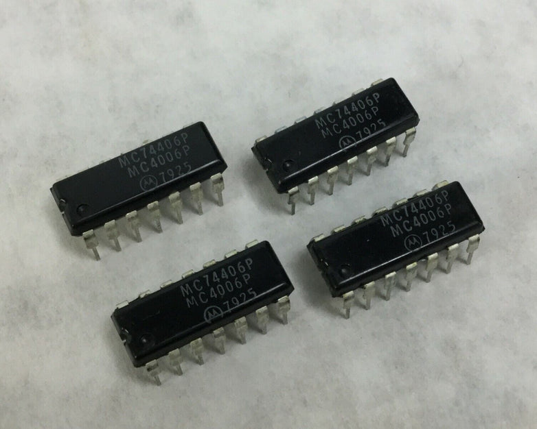 Genuine MOTOROLA MC74406P 3-To-8 Line Demultplexer/Decoder 14 Pin Dip  Lot of 4