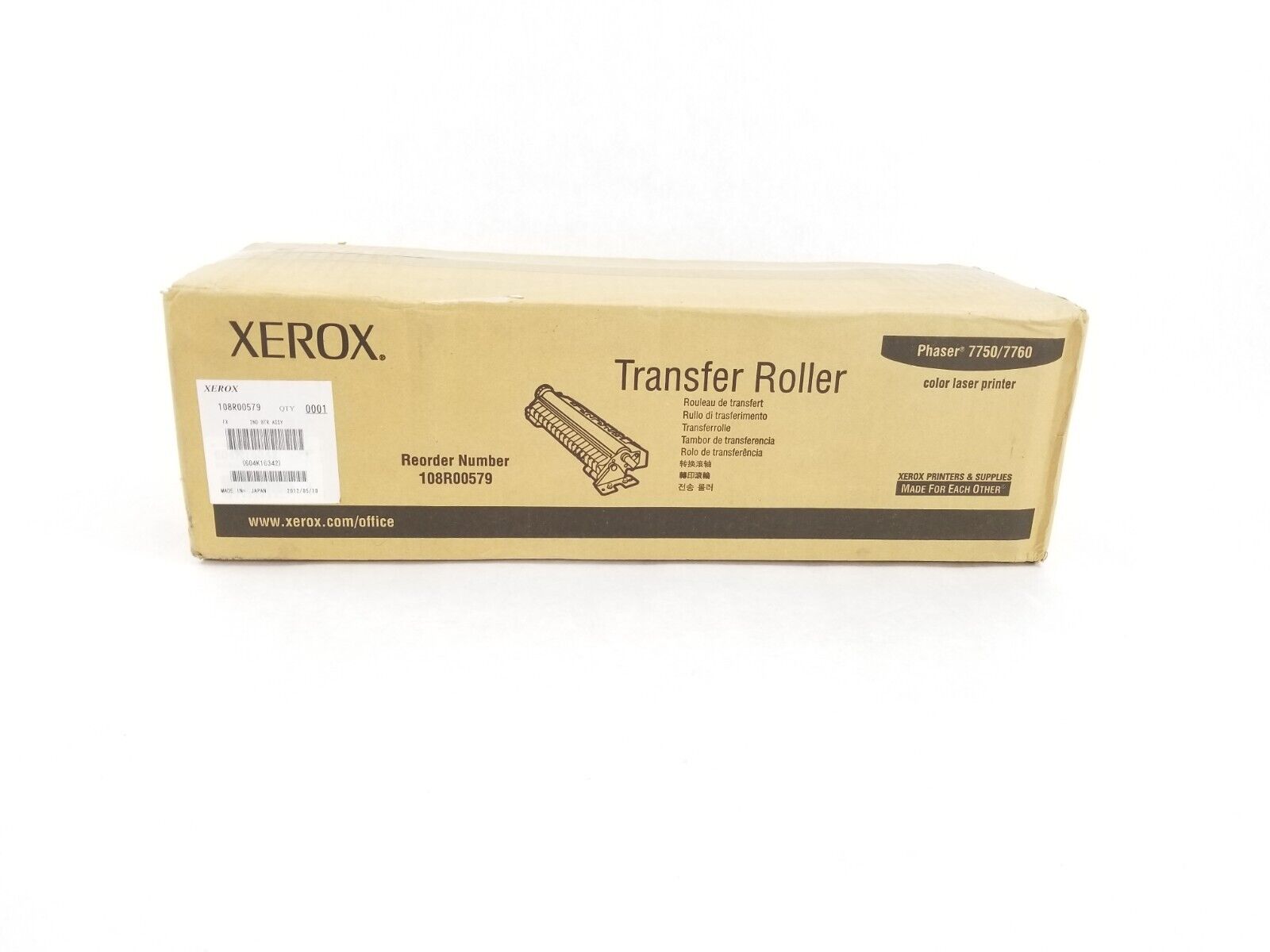 108R00579  Xerox Genuine TRANSFER ROLLER  for Phaser 7750/7760