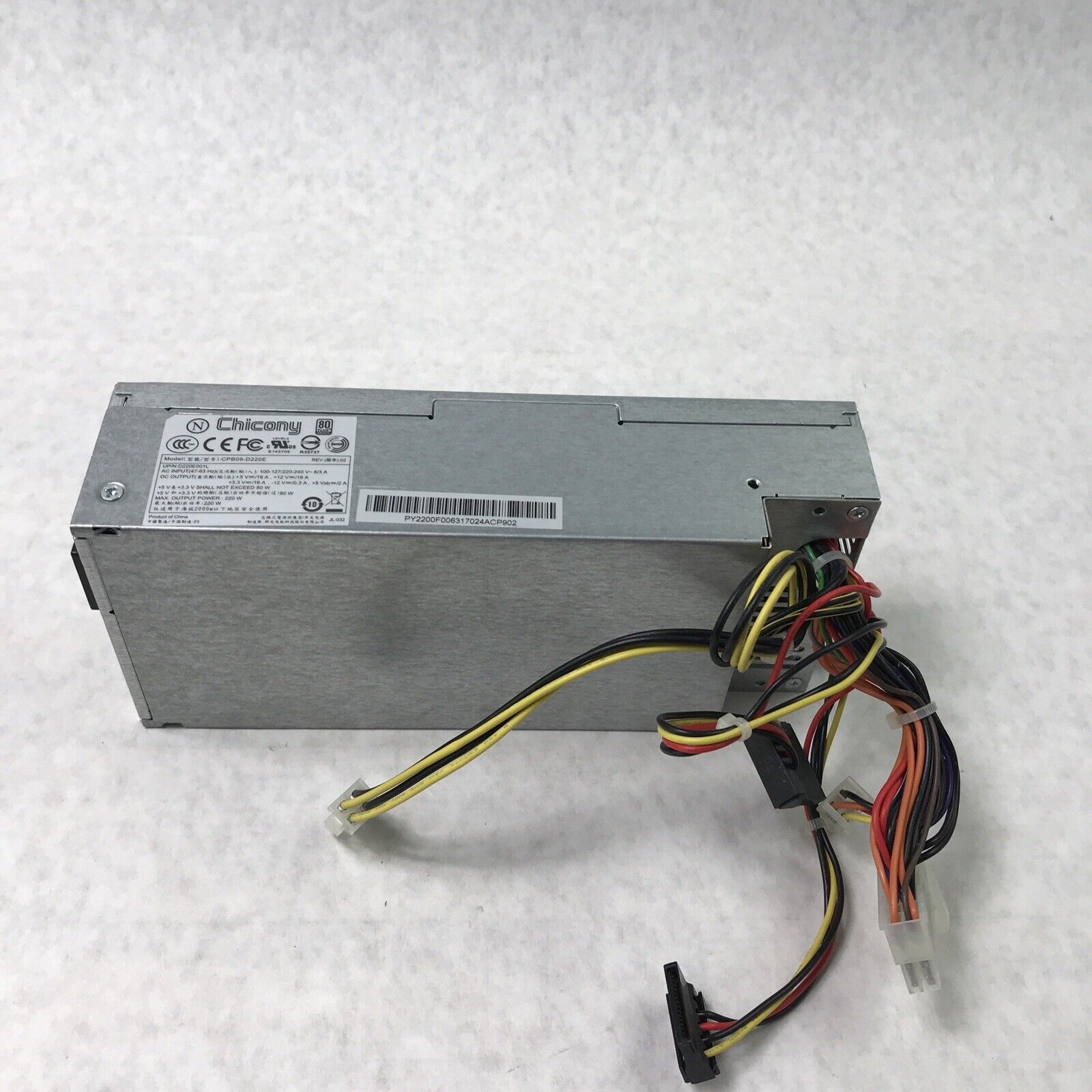 Chicony D220E001L-AC01-02 Power Supply 220W 240V 16A (Tested and Working)