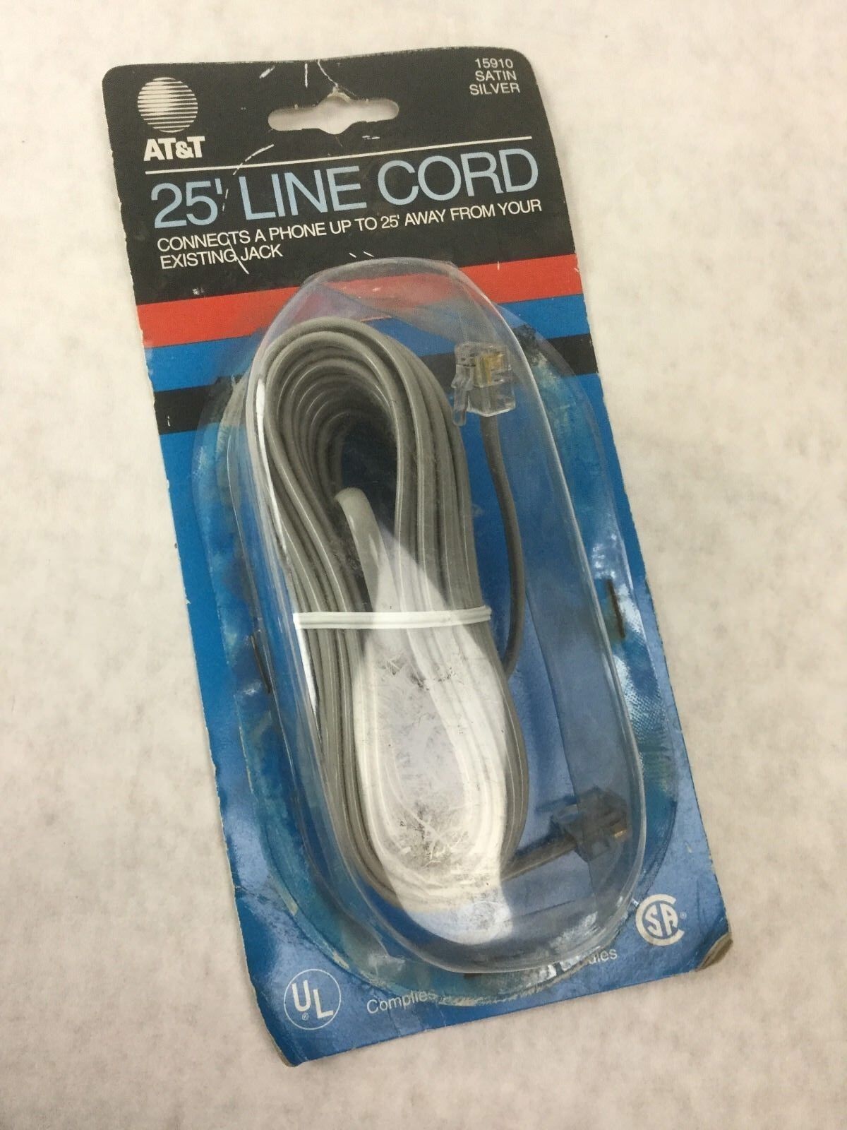 AT&T  25' Foot LIne Cord (Satin Silver) NEW