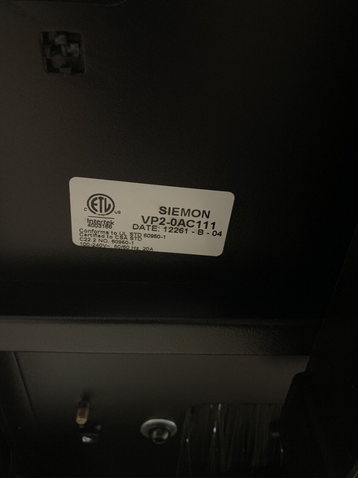 Siemen Vertipod Server Rack 45U Vp2-0AC111 Right Side No Panels