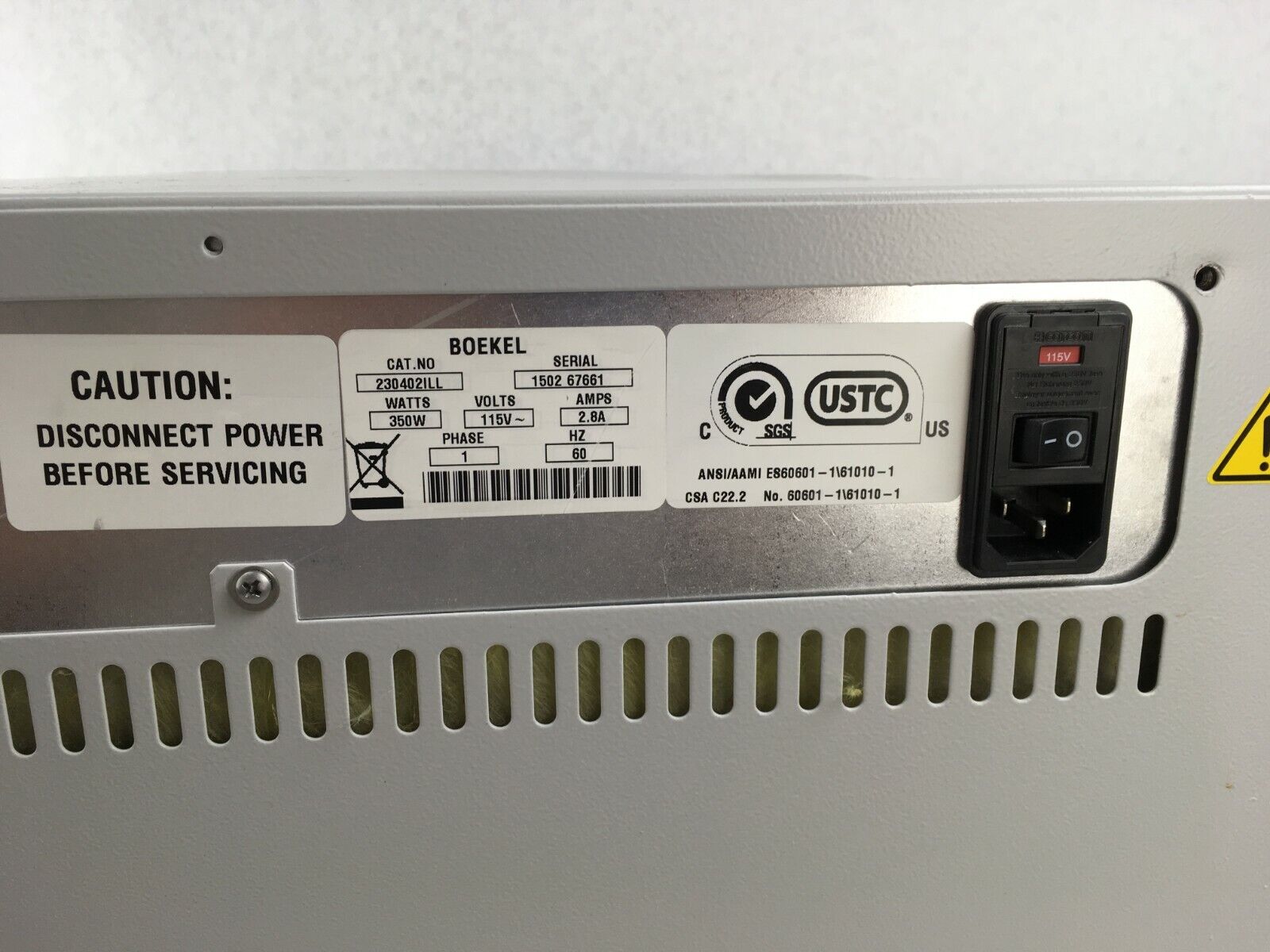 Boekel Illumina 5521 230402ILL Lab Hynridization Oven 100C 350W Parts or Repair