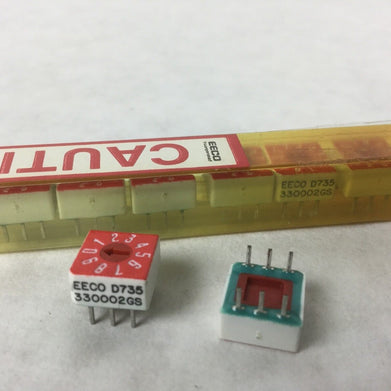 EECO D735, 330002GS, Lot of 8, Switch DIP, New,