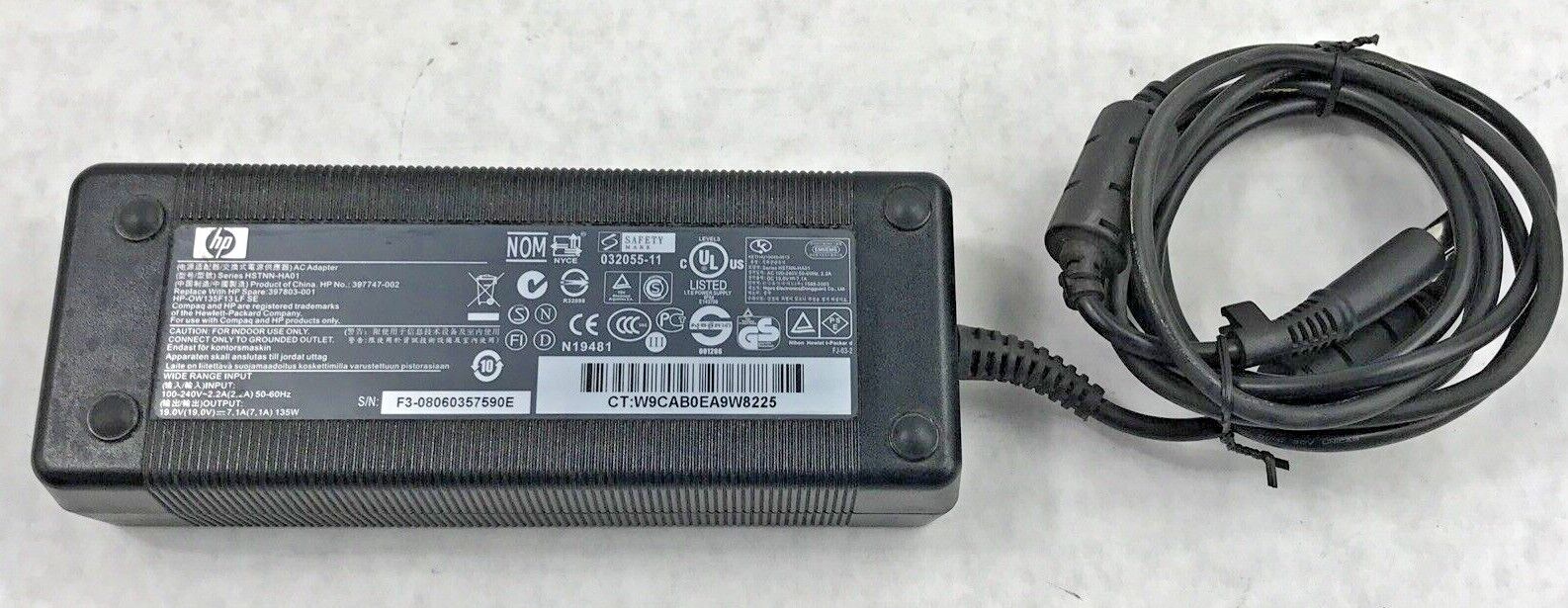 HP 397747-002 135W 19V 7.1A AC Adapter for DC7800 DC7900 8300 800 G1 USDT