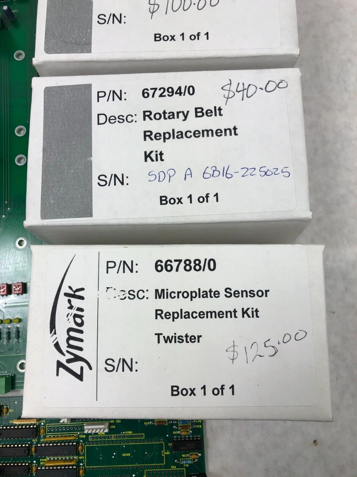 Lot of Zymark Bio Rad Twister Robot Spare Replacement Parts
