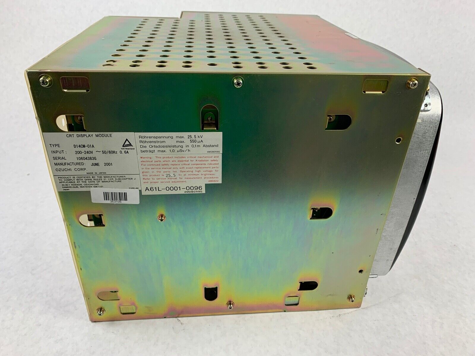 CRT 14" Display Module Model: D14CM-01A SN: 10604383G