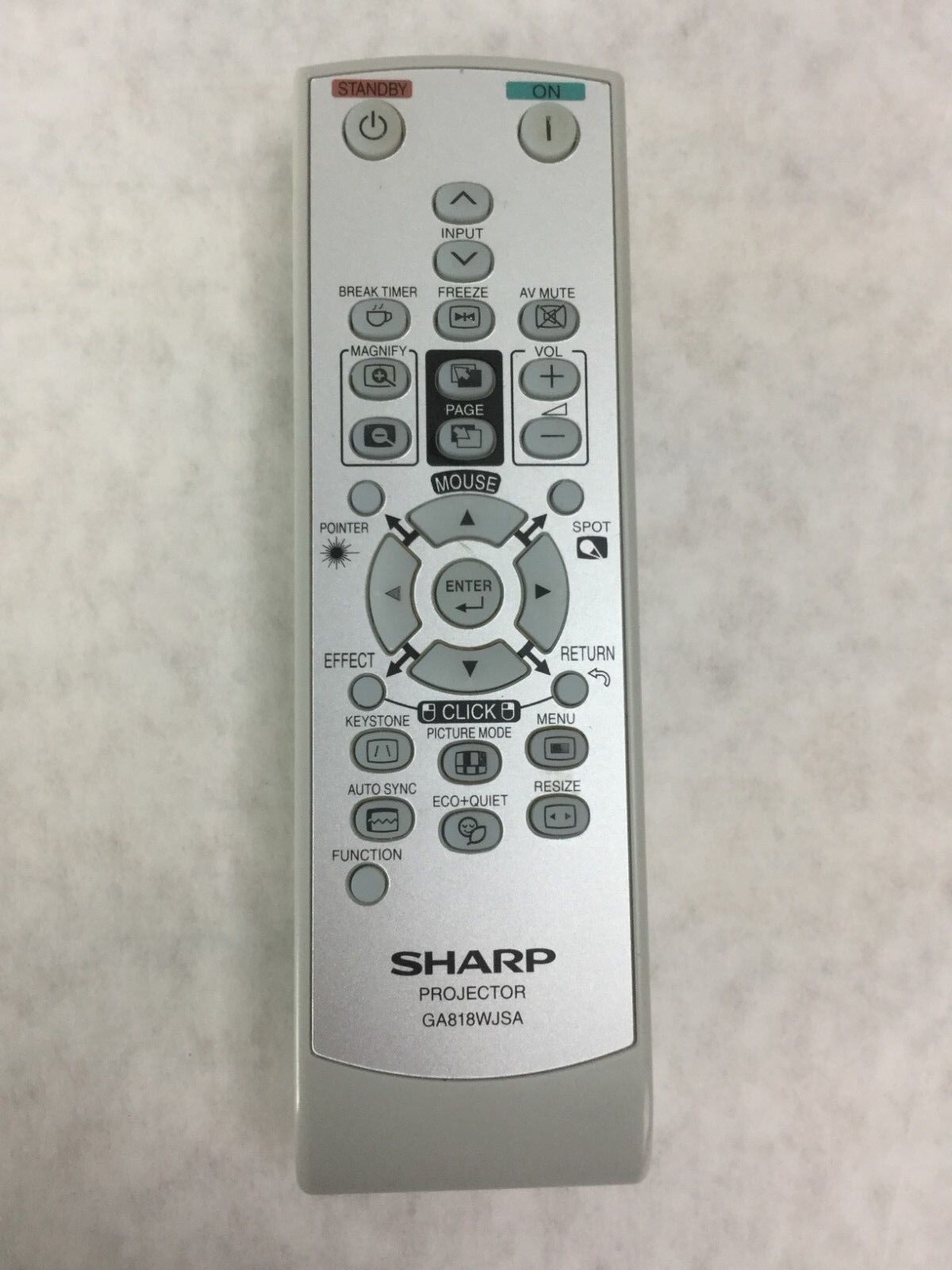 Sharp GA818WJSA Remote Control XR-55X VD-1730 XR-50SL XR-50S  Used