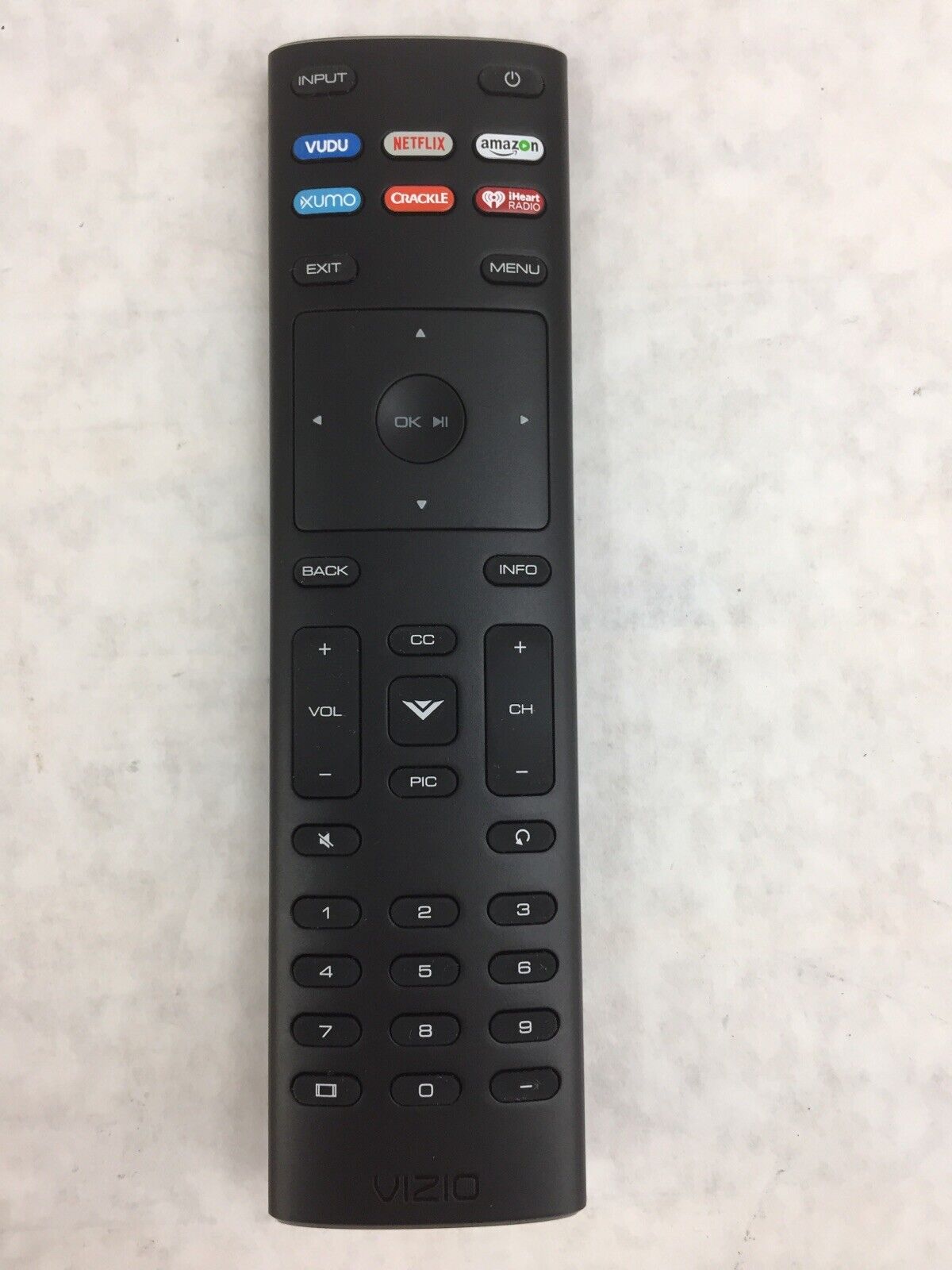 Vizio XRT136 Smart TV Remote Control with Vudu Amazon iheart Netflix 6 Keys