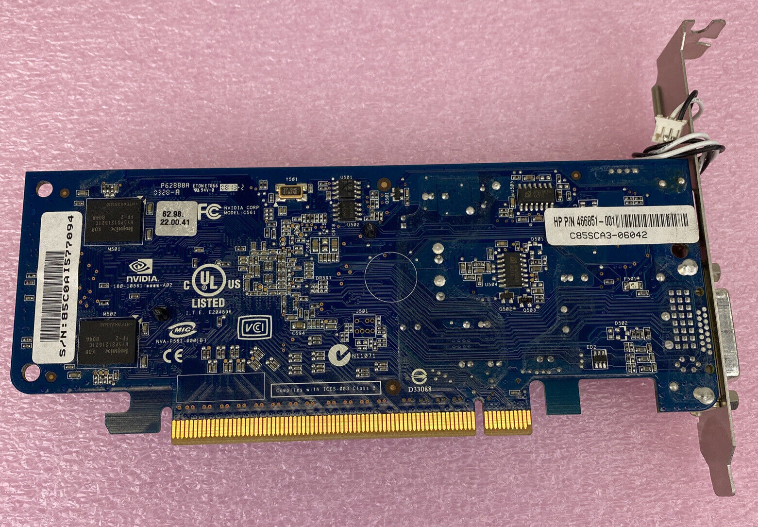 Nvidia C561 GeForce 9300GE 256MB DVI HDMI PCIe video card GPU HP 466851-001