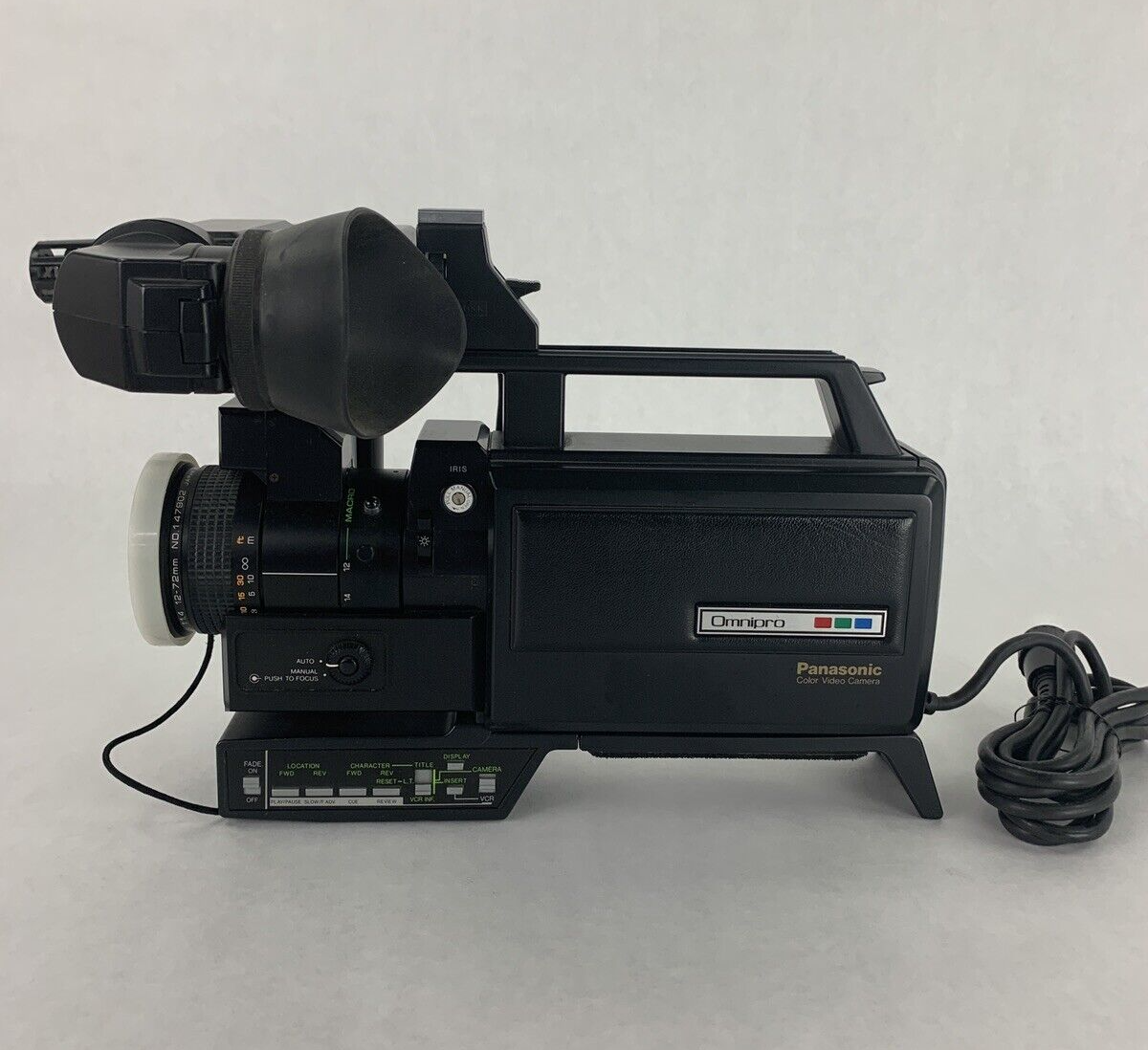 Panasonic Color Video Camera Omnipro x6 Power Zoom PK-956 Untested