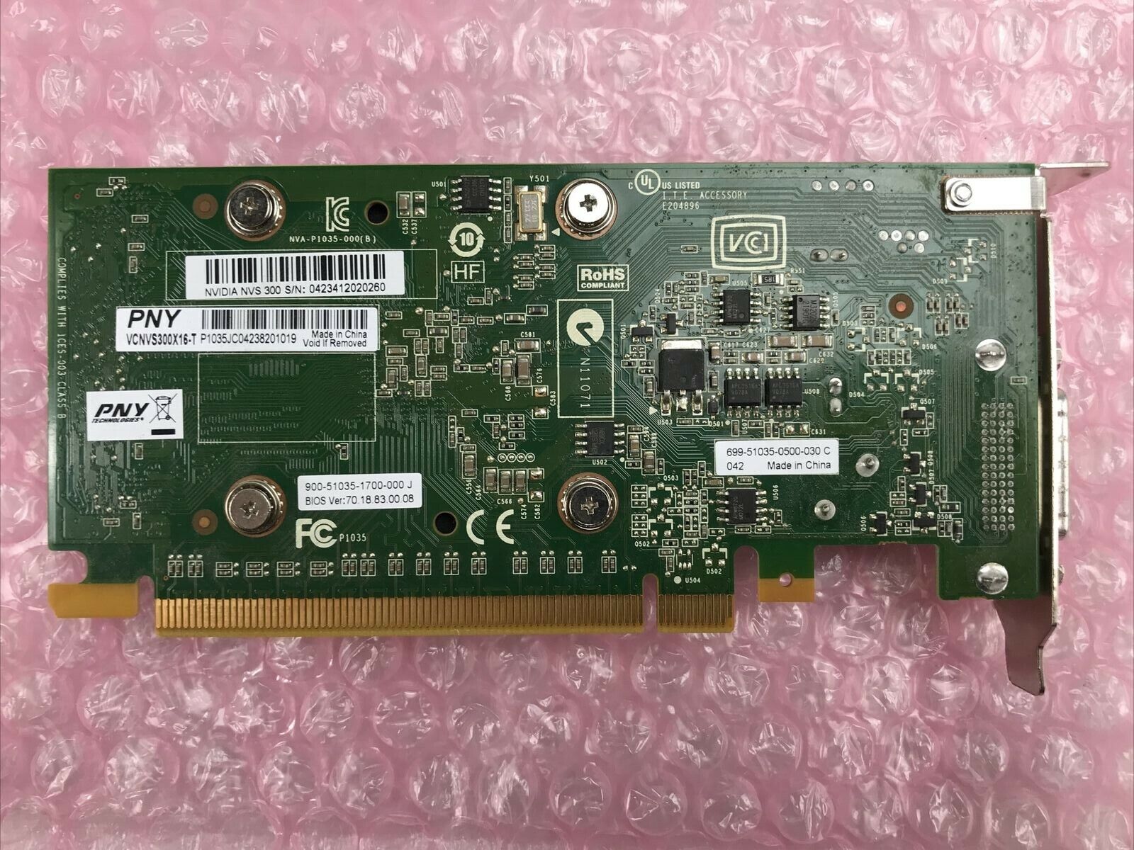 Nvidia NVS 300 512MB GDDR3 PCI Express x16 Desktop Video Card C22