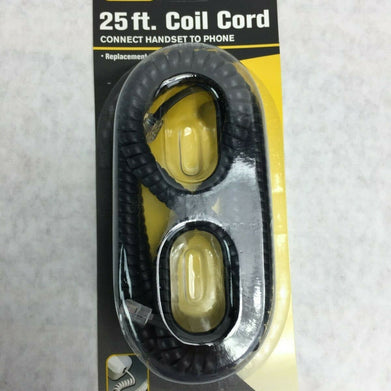 Soft Talk 25' Replacement Handset Coil Cord Black 42261