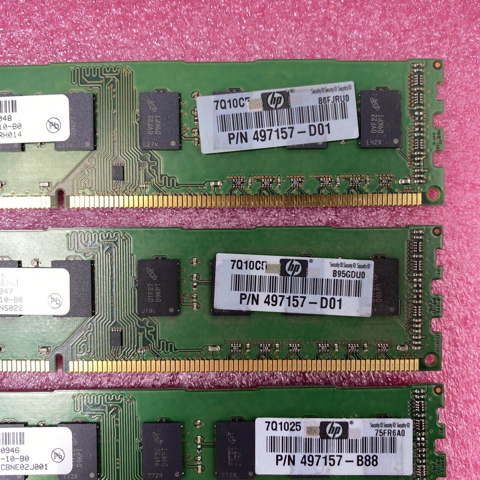 Lot of ( 4 ) 2GB Micron MT16JTF25664AZ-1G4F1 PC3-10600 DDR3 240-Pin DIMM Memory