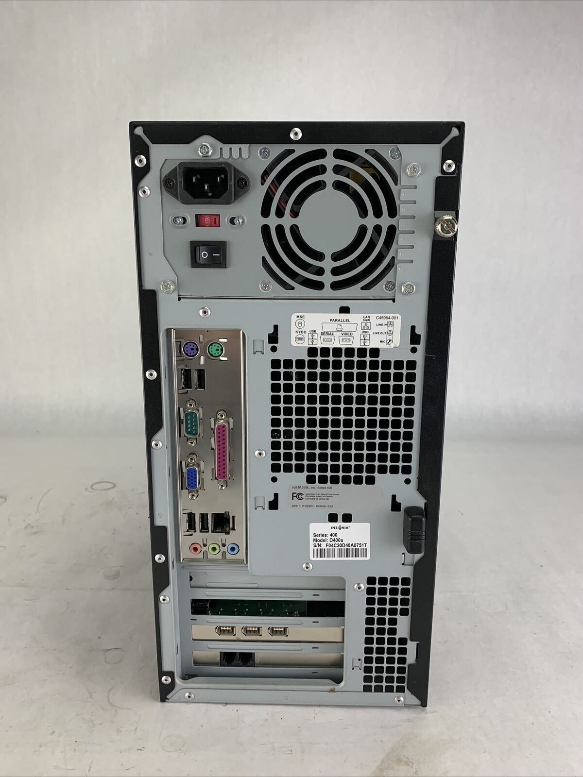 Insignia D400a MT Intel Pentium 4 2.8GHz 504MB RAM No HDD No OS