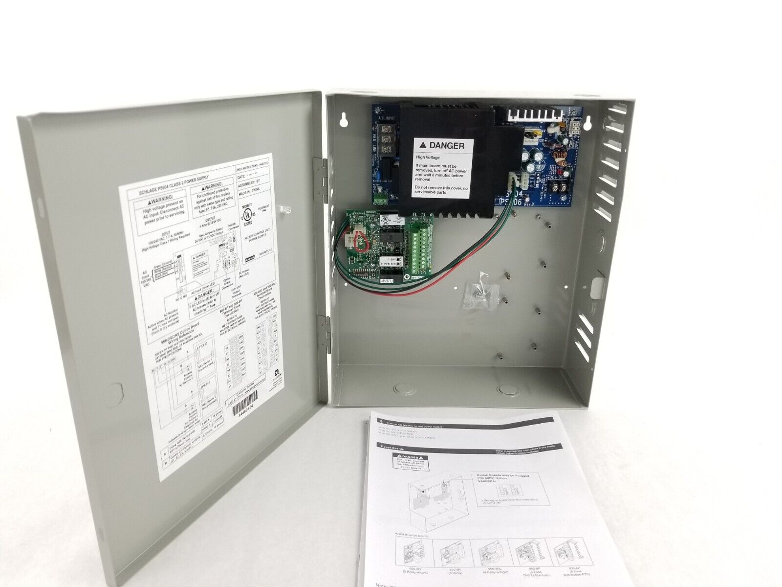 ALLEGION SCHLAGE PS902-2RS-FA Base Power Supply,2A,12/24VDC 2-Relay W/FA