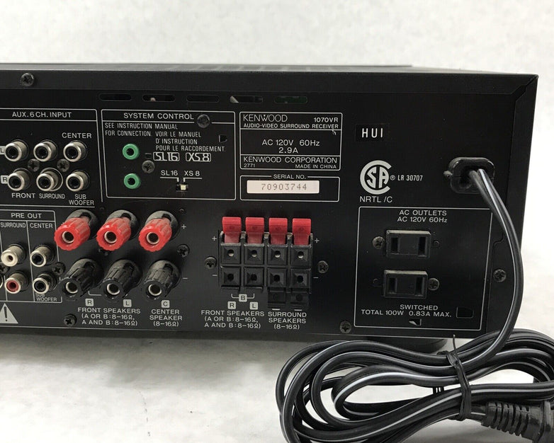 Kenwood 1070VR Audio-Video 5.1 Channel Surround Sound