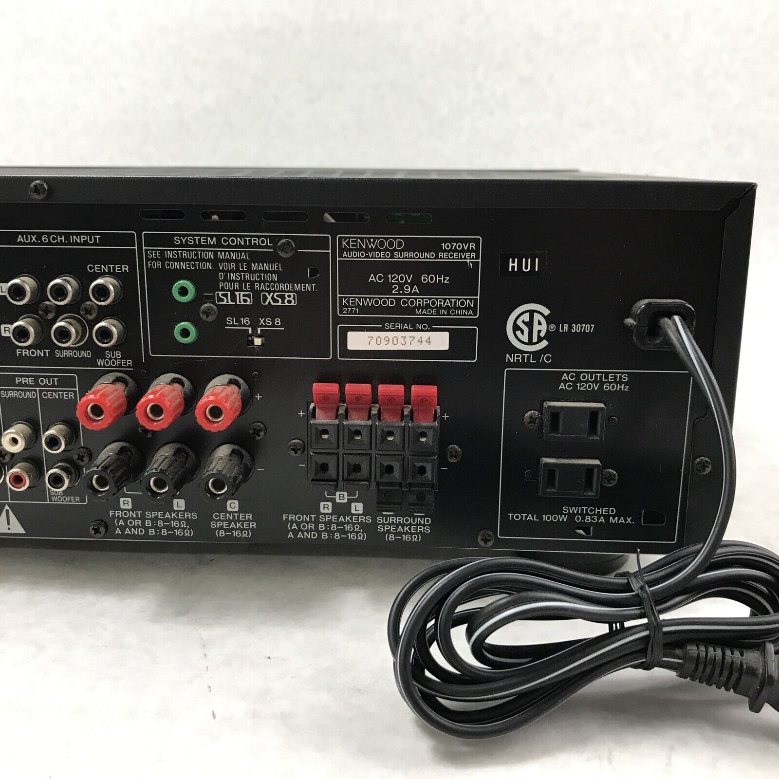 Kenwood 1070VR Audio-Video 5.1 Channel Surround Sound