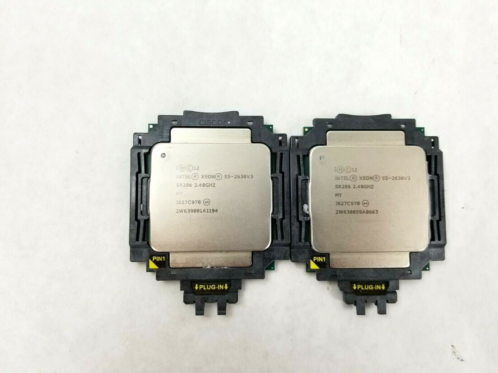 Matching Pair Intel Xeon E5-2630 V3 8-Core 2.4GHz SR206 LGA2011-3 Processor CPU