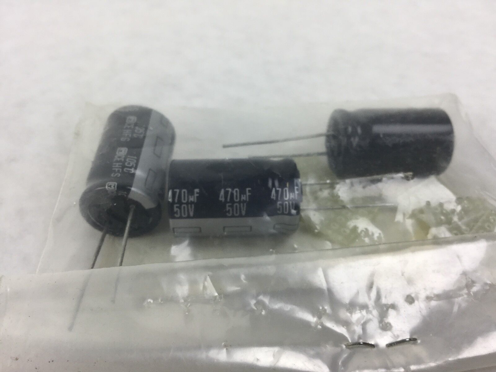 VINTAGE NEW Capacitors P1248-ND, 470UF 50V HFS CAP, Lot of 3, NEW