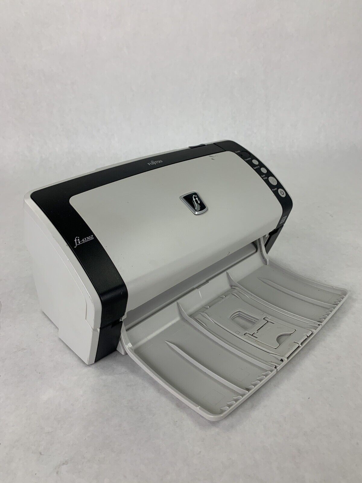 Fujitsu fi-6130z Duplex Color Scanner Tested Missing Document Holder and Catch