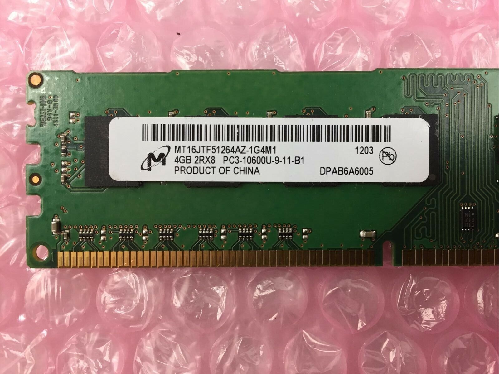 Samsung 4GB 2RX8 PC3-10600U-09-11-B1  MT16JTF5126AZ-G4M1