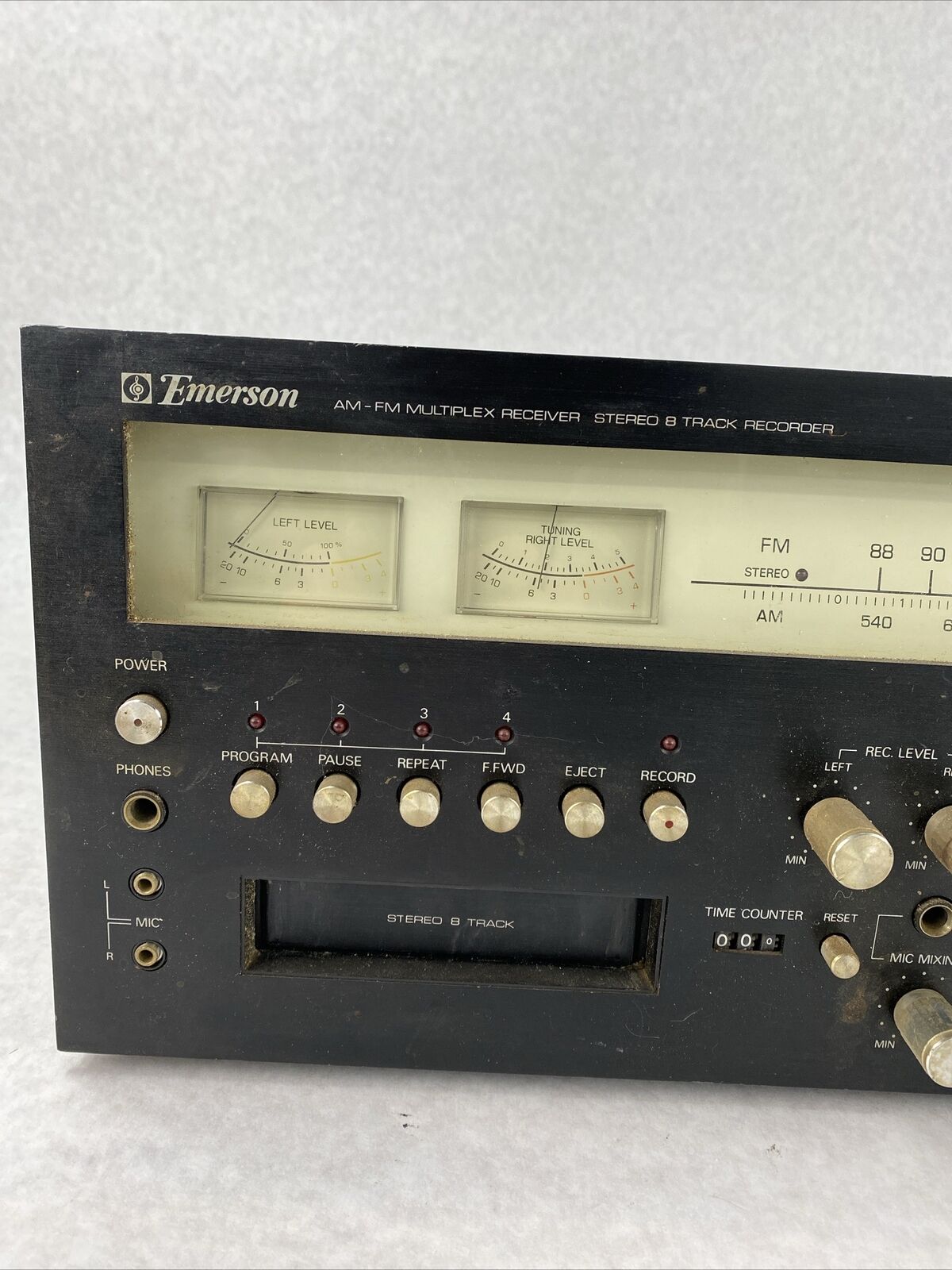 Emerson 8 Track Vintage Stereo Multiplex Receiver BAD RADIO TUNER  Grade D