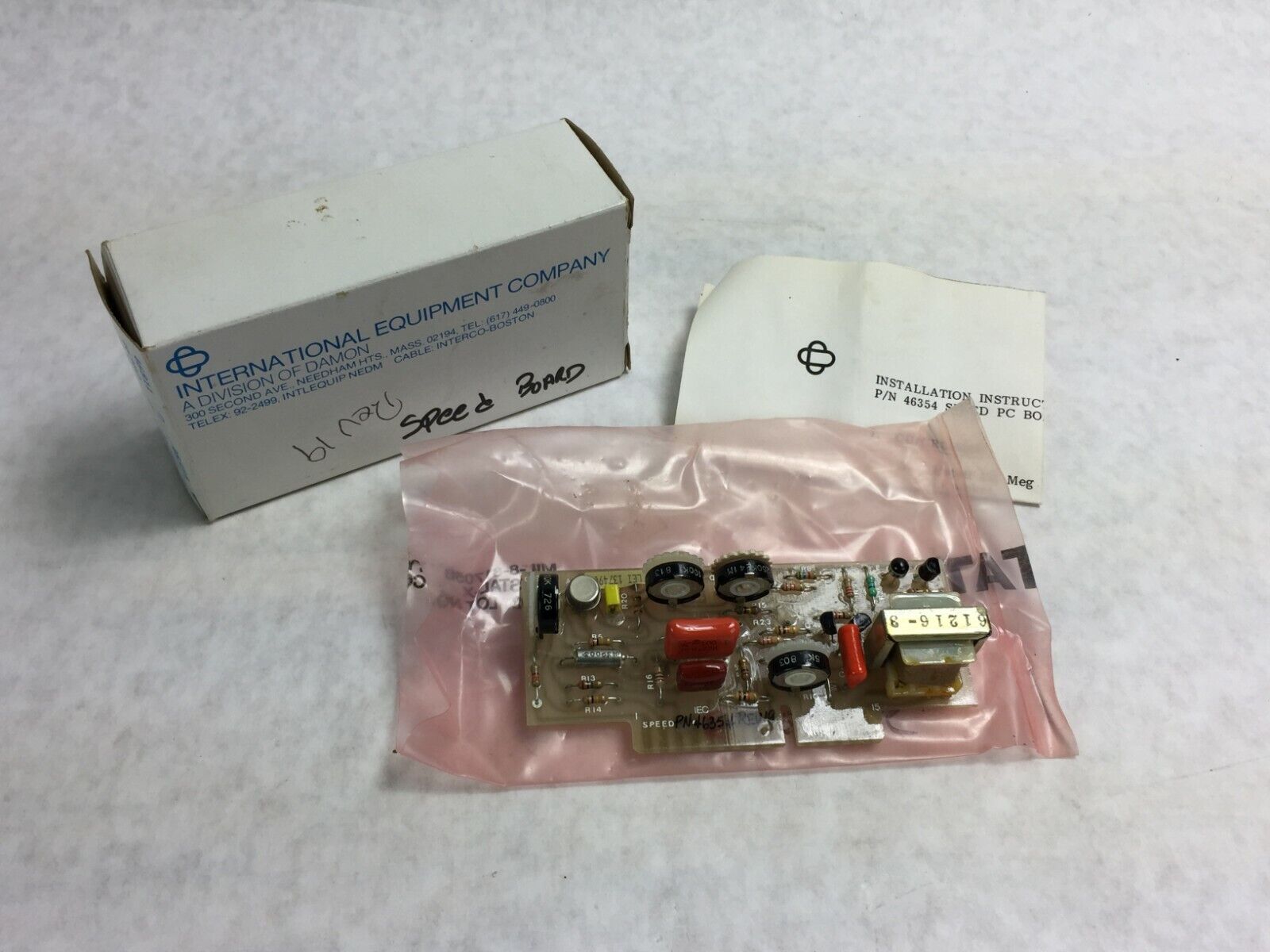 DAMON / IEC P/N 46354 Speed Control Board