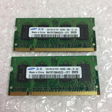 Samsung 2GB (2x1GB) M470T2864QZ3-CF7 2RX16 PC-6400S-666 -12-A3 Laptop RAM