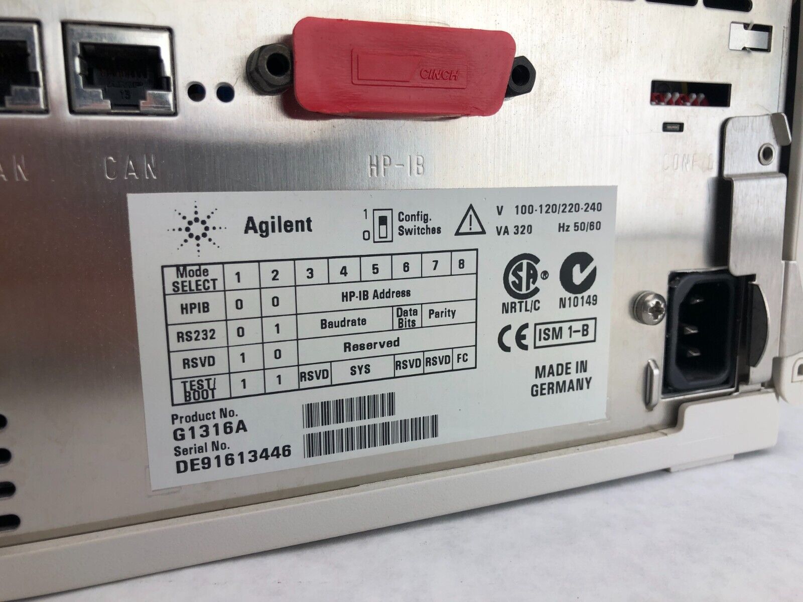 Agilent G1316A 1100 Series HPLC Column Thermostatted Column Compartment 91613446