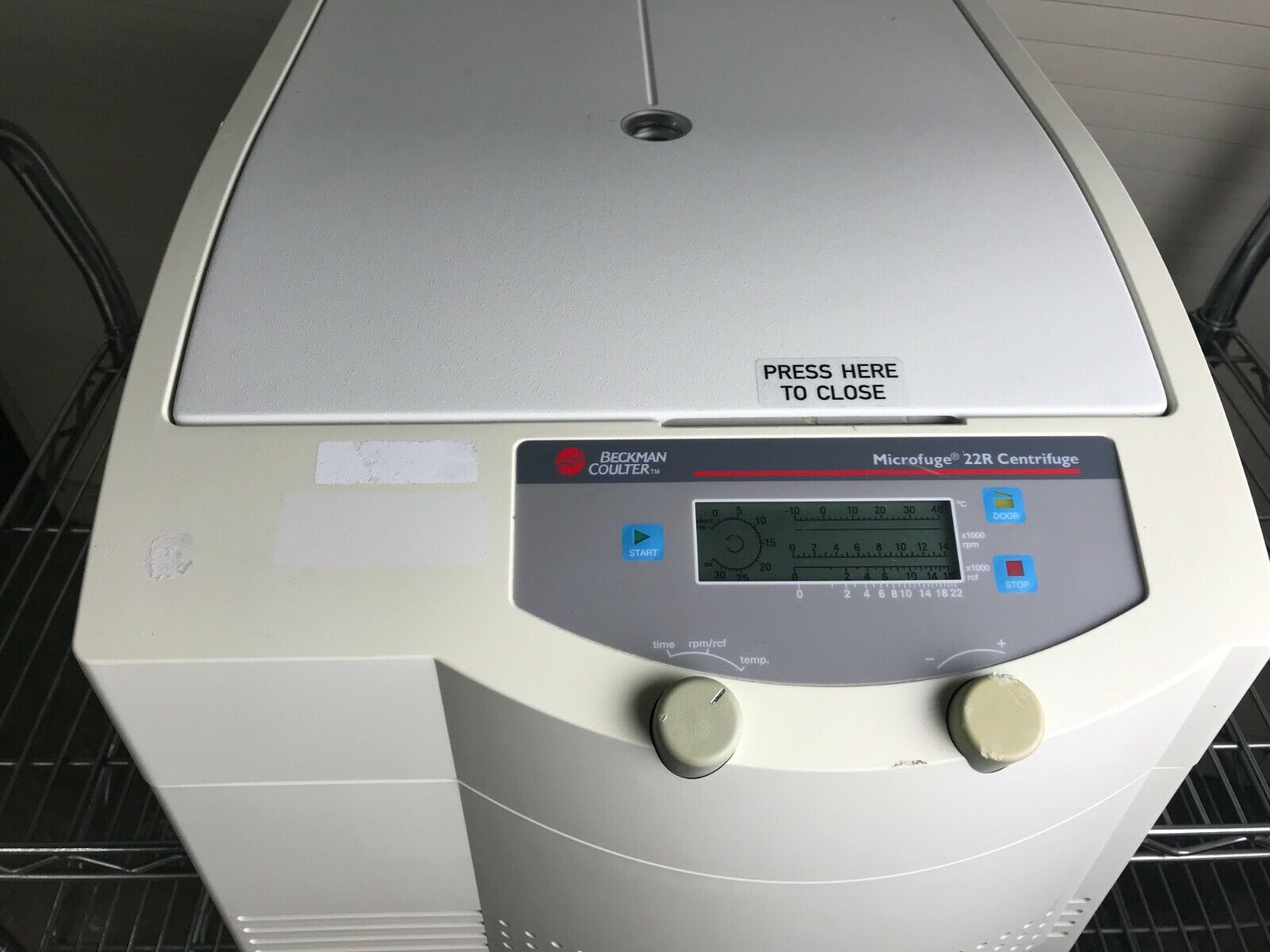 Beckman Coulter Microfuge 22R Refrigerated Centrifuge F241.15 Rotor - Door Error
