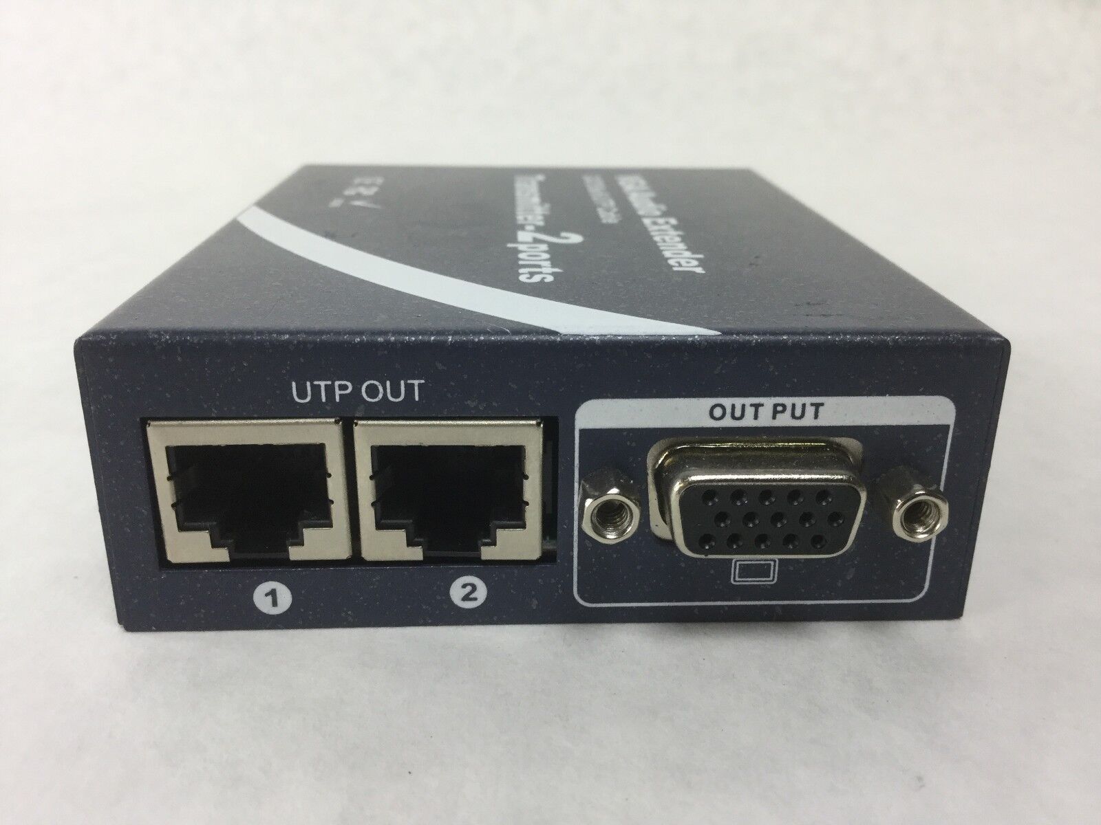 VGA/Audio Extender 1Transmitter-2ports(CAT5/5e/6 UTP Cable)w/Power Supply&Cables