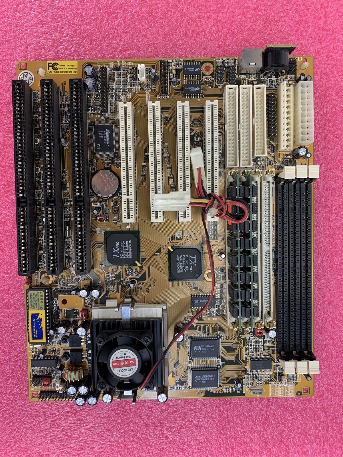 PC Chips M575 Motherboard Intel Pentium MMX 200MHz 64MB RAM 3x ISA
