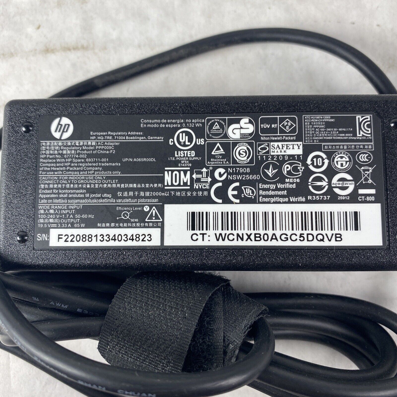 Lot of 15 HP AC Power Adapters PPP009C Laptop Charger 19.5V 65W