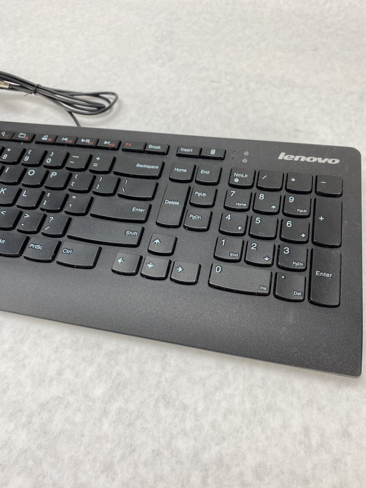 Lot of 5 Lenovo KU-0989 Slim Wired USB Computer Keyboard 54Y9489 Black