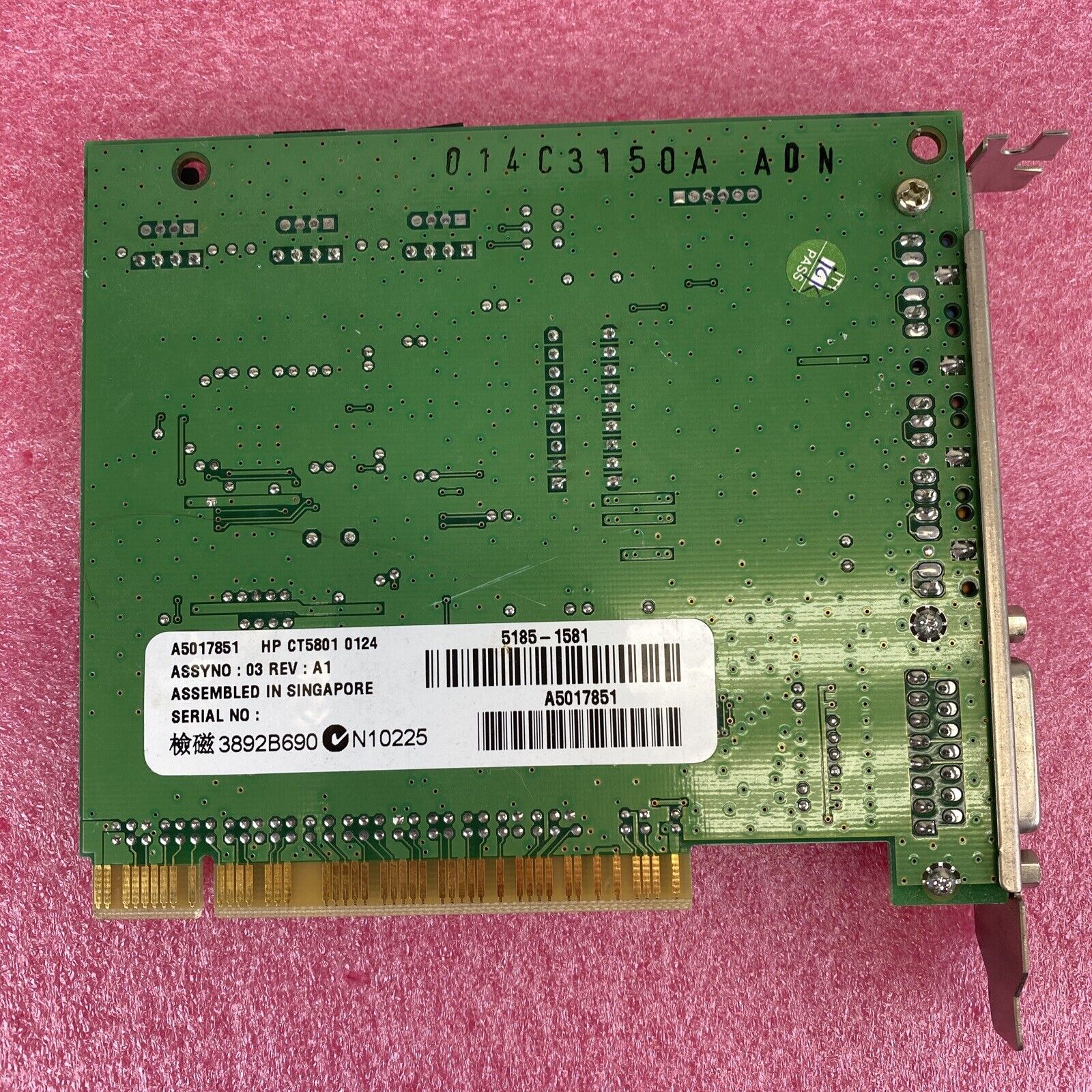 Creative Labs CT5801 RevA1 3.5mm audio MIDI I/O PCI game sound card