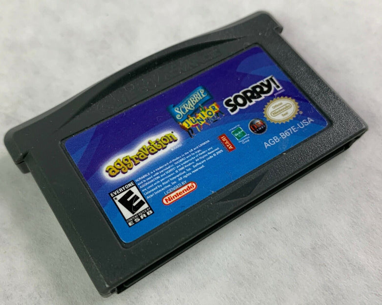 Nintendo Game Boy Advance Sorry! Aggravation Scrabble Junior Game with Booklet