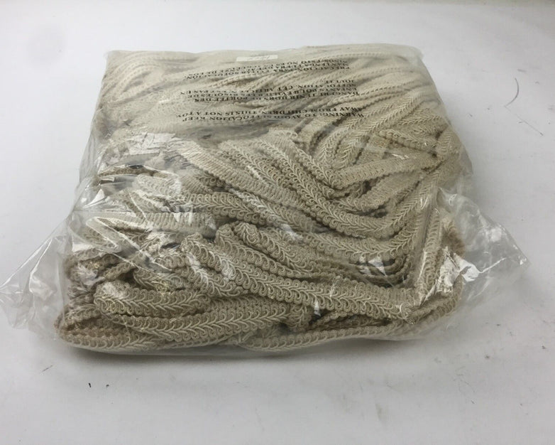Beige Braided 140 Yards Gimp Vintage Trim, NEW