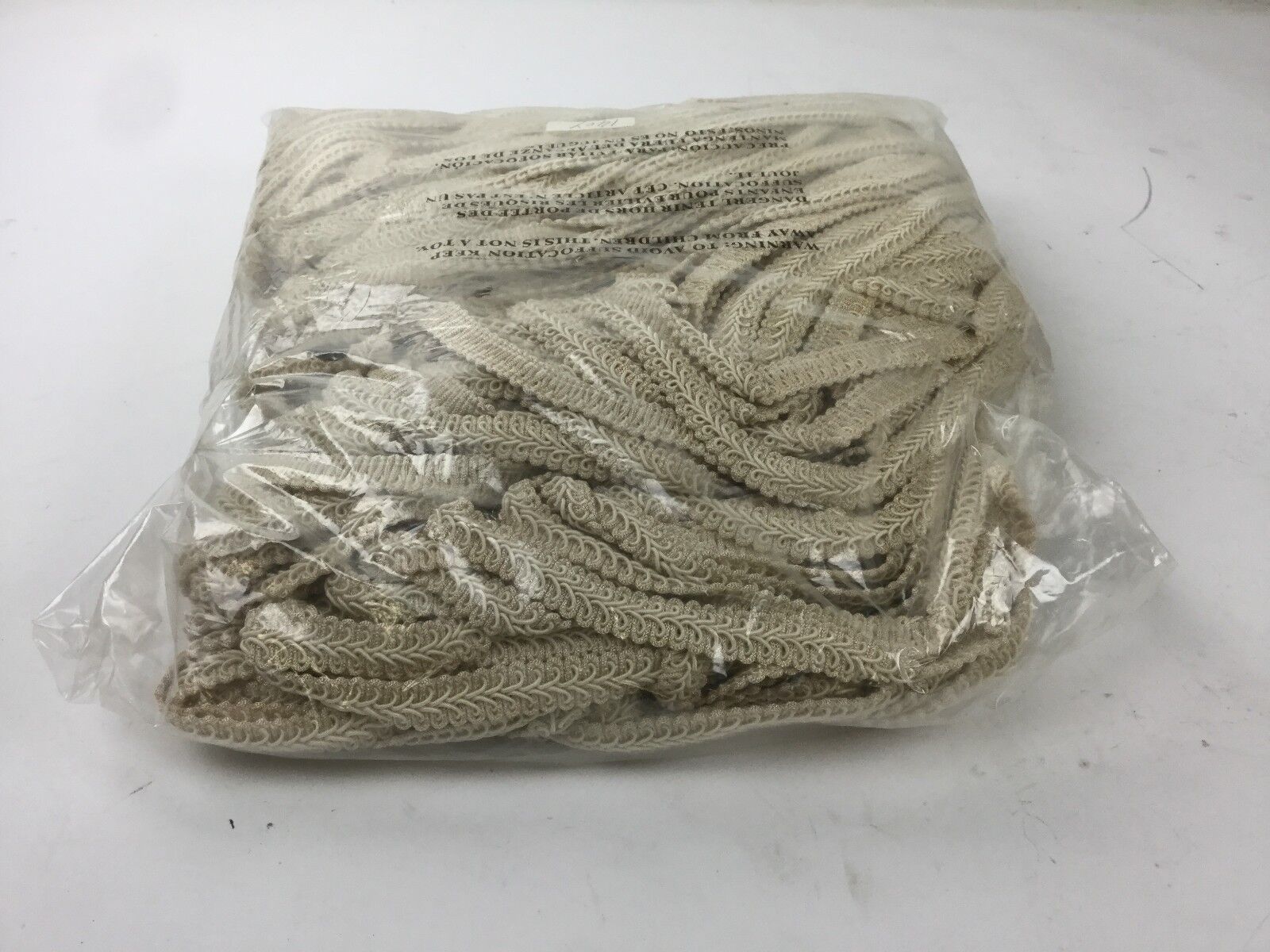 Beige Braided 140 Yards Gimp Vintage Trim, NEW