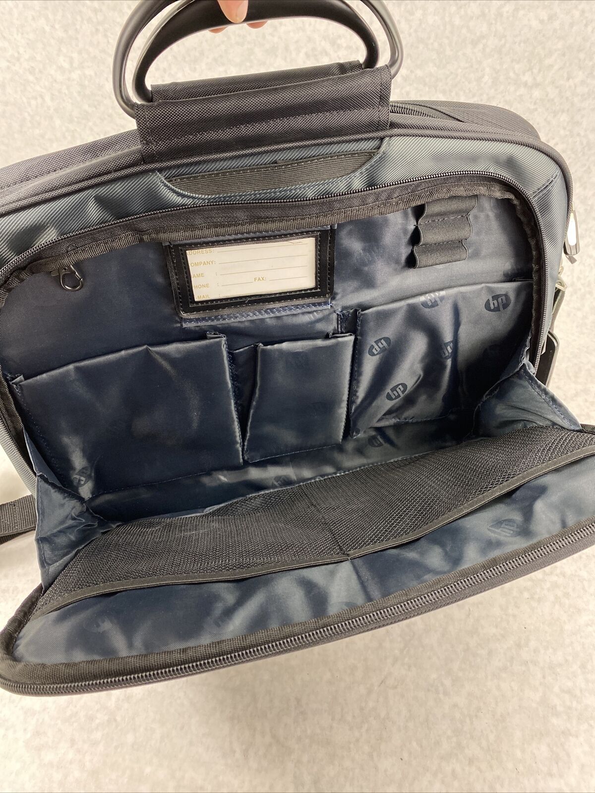 HP branded HP400-03 Top Load Laptop Shoulder Carry Case Satchel Pine Green