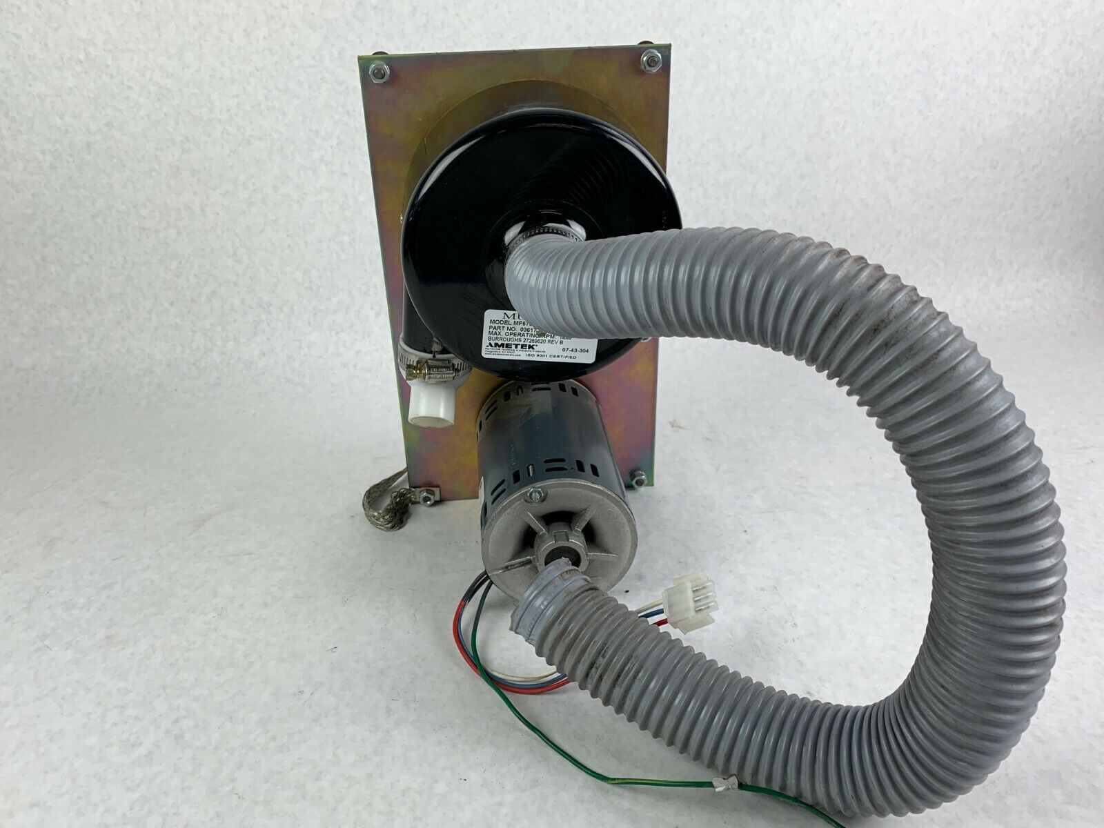Ametek Multiflow MF573RD Remote Drive Blower Rotation Assembly w/Motor 036179