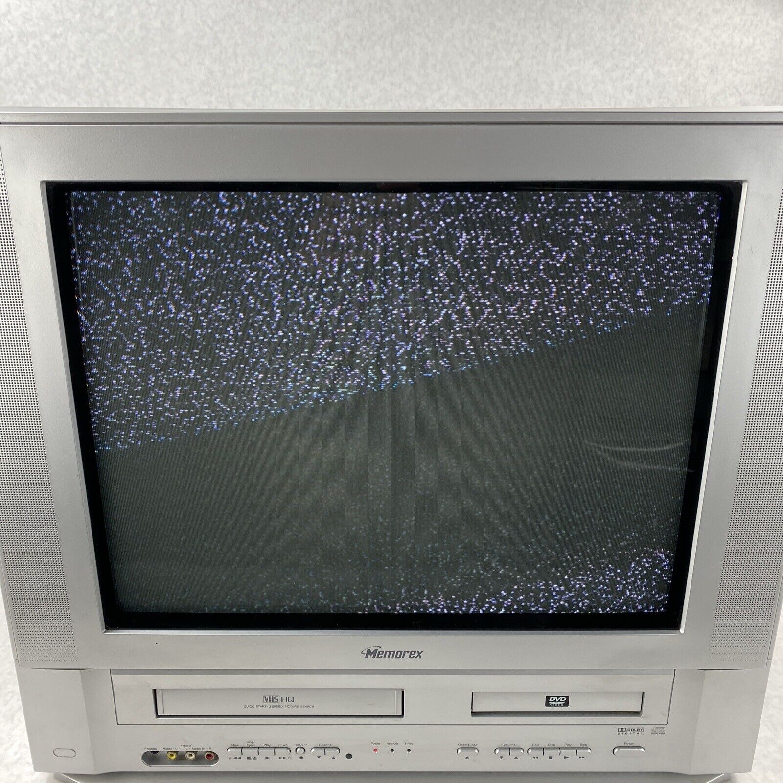 Memorex 20" MVDT2002B TV VCR DVD Combo 110W Retro Gaming BAD VHS PICTURE