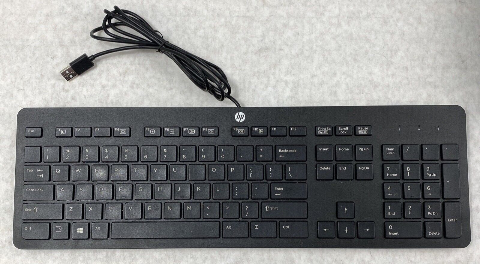 Lot(2) HP 803181-001 Slim USB Wired Enhanced Keyboard KBAR211 Genuine OEM