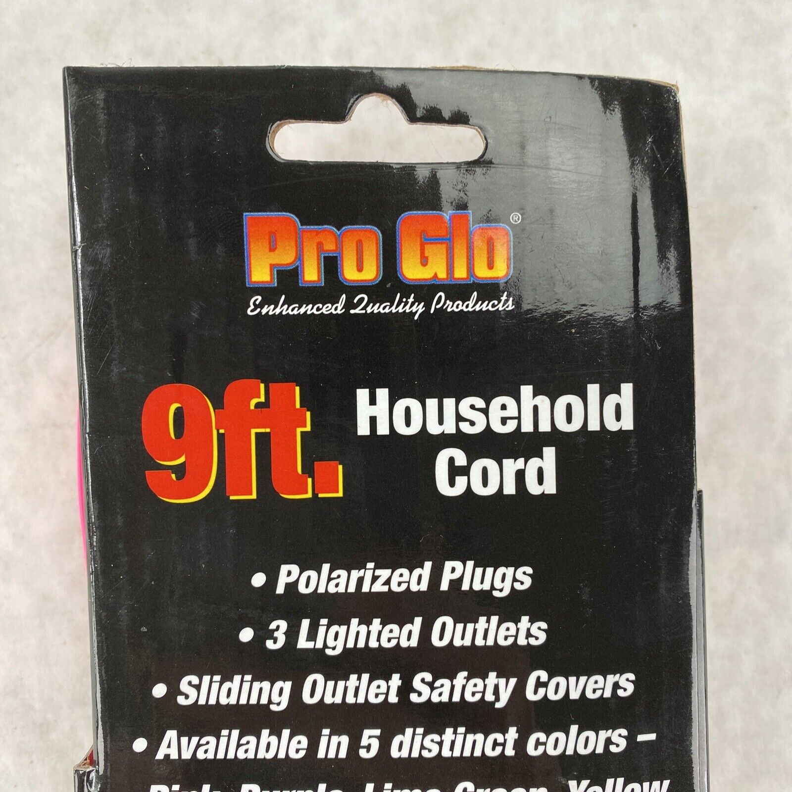 Century Wire Pro Glo 9ft Household Indoor Extension Polarized AC Power Cord Pink