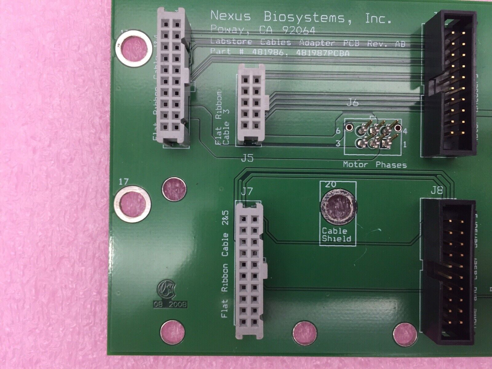 Nexus BioSystems 481986 PCB - Rev. AB - Replacement Part