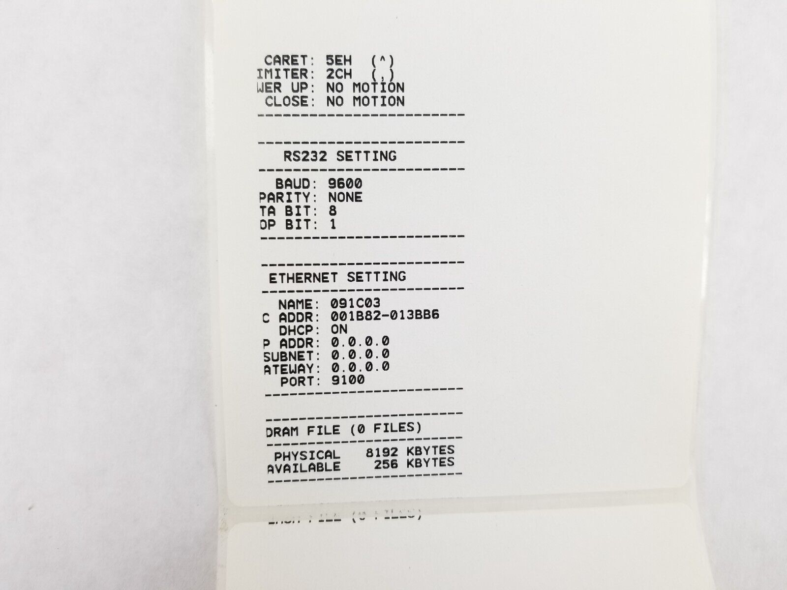 CUB CB-824i 203dpi Thermal Transfer Printer Parts or Repair Paper Jams